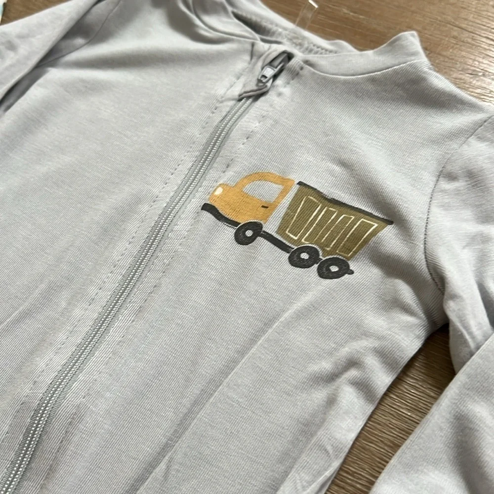 Milkberry Baby Boy Bamboo Set of 2 Footie Sleepers 3-6 months cars trucks